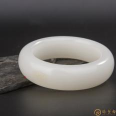 新疆和田玉灑金皮一級白玉籽玉 手鐲 131.5克