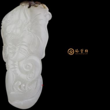 新疆和田秋梨皮一級白籽玉掛件 象頭神 18克