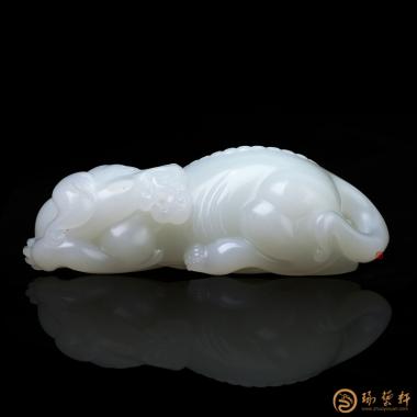 穆宇靜 新疆和田白皮一級(jí)白籽玉把件 大權(quán)在握 92.8克