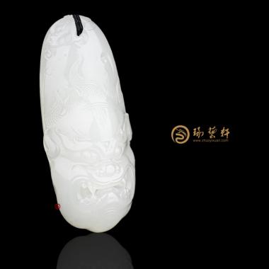 新疆和田白皮白玉籽玉掛件 庇佑 35克