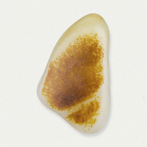 新疆和田玉棗紅皮白玉籽玉 原石 65.6克